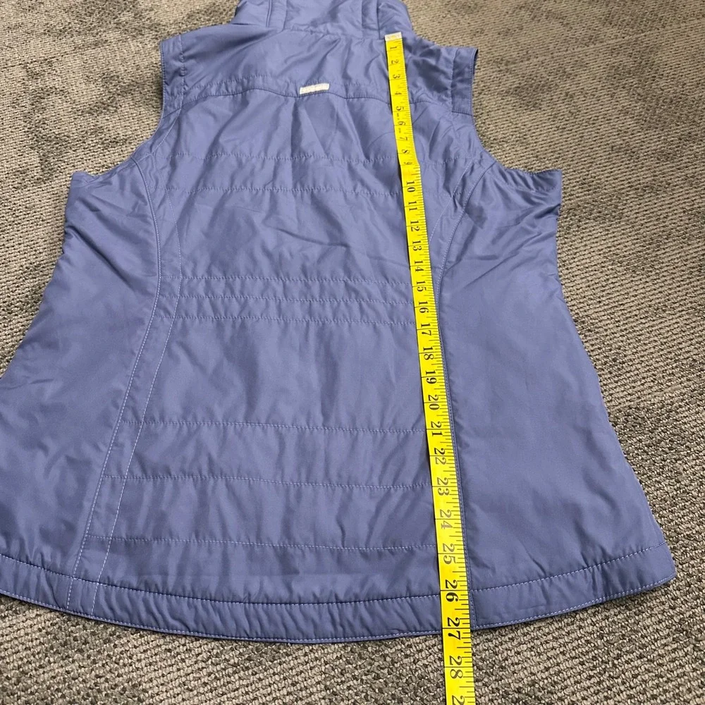 Columbia Womens Puffer Vest Periwinkle Blue Fleece Lined Insulated Large RN69724